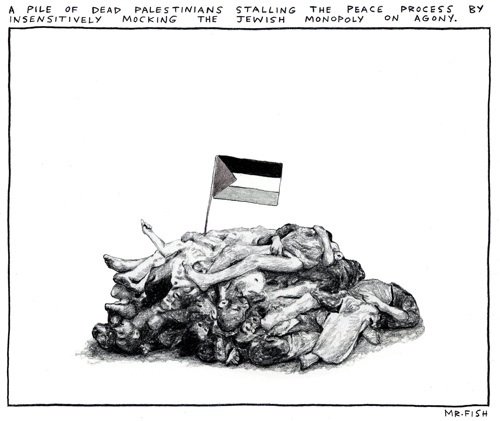 Palestinian mocking peace