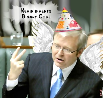 Kevin Rudd invents binary code