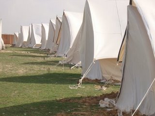 Tents on the Egyptian Rafah Border