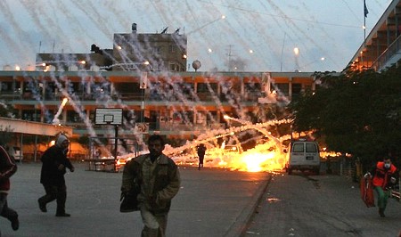 UN bombed with white phosphorus Beit Lahia Gaza