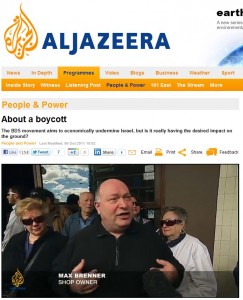 Al Jazeera English Max Brenner Shop Owner