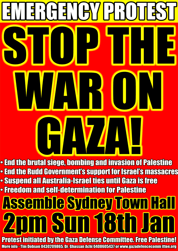 Stop the War on Gaza Sydney Protest