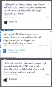 Israel Consulate twitter conversation June 2010