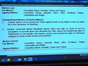 The final motion at Marrickville Council meeting