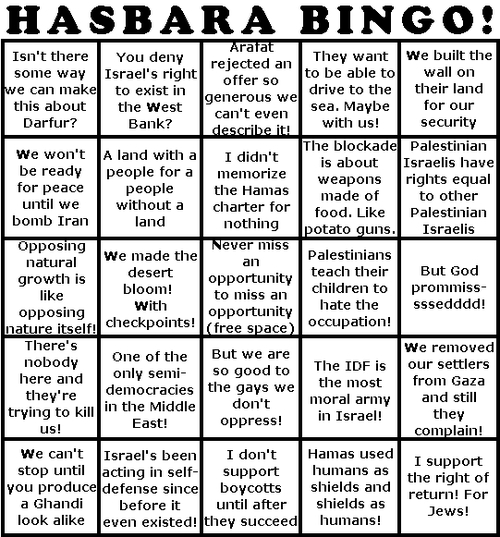 Hasbara Bingo