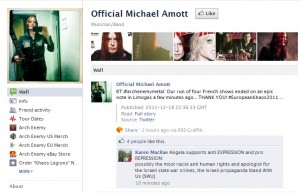 On Michael Amott's Facebook Wall