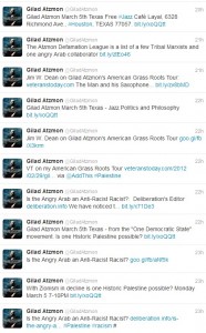 Atzmon tweets 5 March 2012