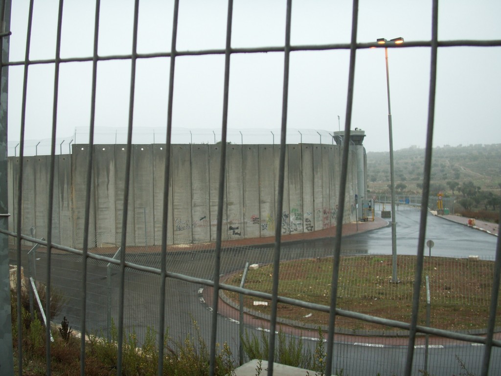 The Israeli side of the apartheid wall
