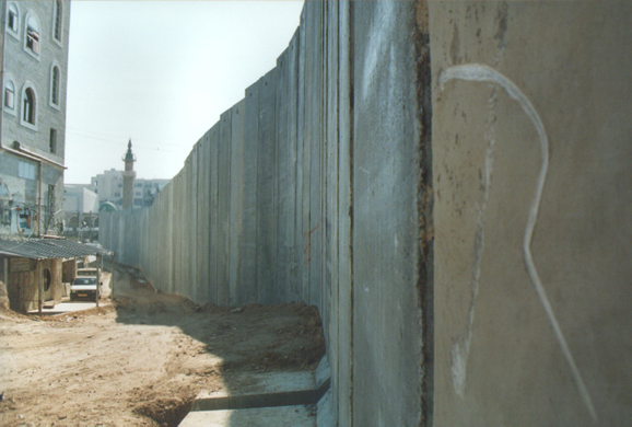 The apartheid wall on the Palestinian side
