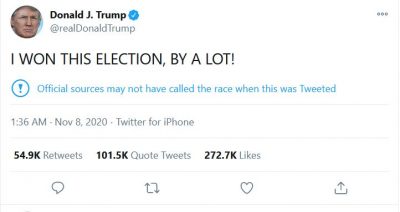 Trump thinks he won